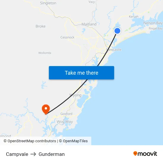Campvale to Gunderman map