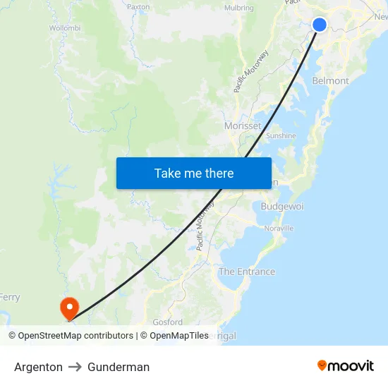 Argenton to Gunderman map