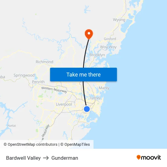 Bardwell Valley to Gunderman map