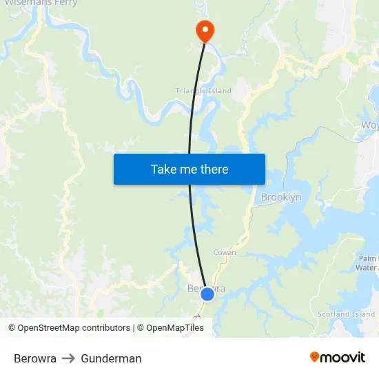 Berowra to Gunderman map