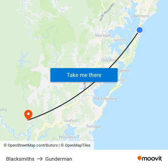 Blacksmiths to Gunderman map