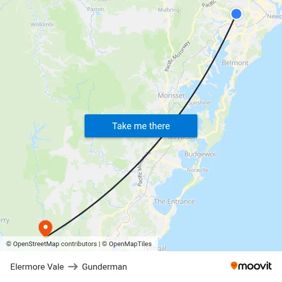 Elermore Vale to Gunderman map