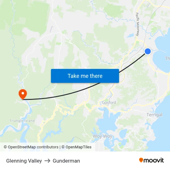 Glenning Valley to Gunderman map