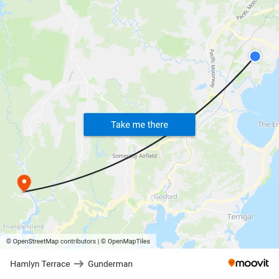 Hamlyn Terrace to Gunderman map