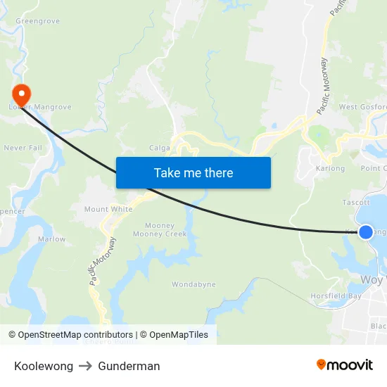 Koolewong to Gunderman map