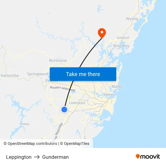 Leppington to Gunderman map
