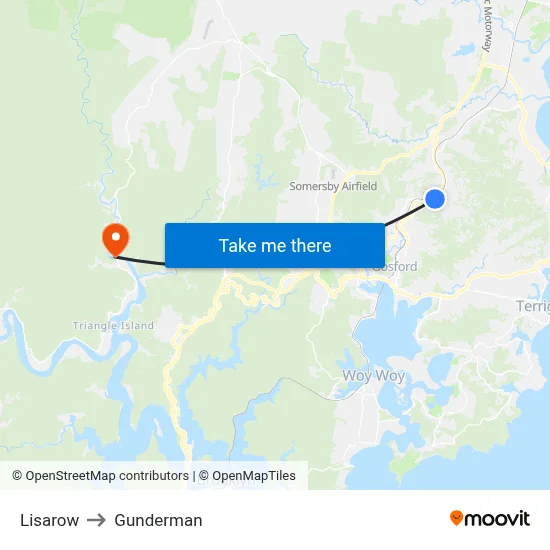 Lisarow to Gunderman map