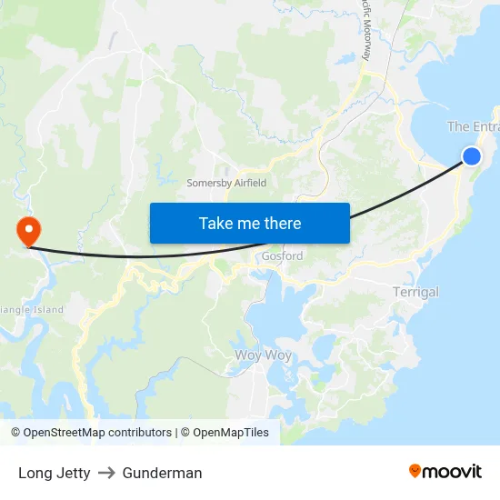 Long Jetty to Gunderman map