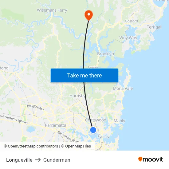 Longueville to Gunderman map