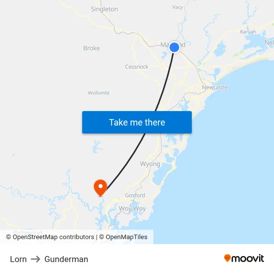 Lorn to Gunderman map
