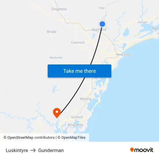Luskintyre to Gunderman map