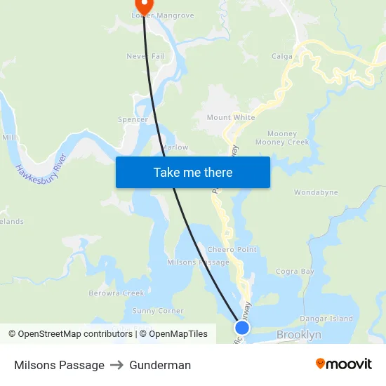 Milsons Passage to Gunderman map
