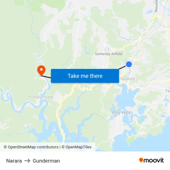 Narara to Gunderman map