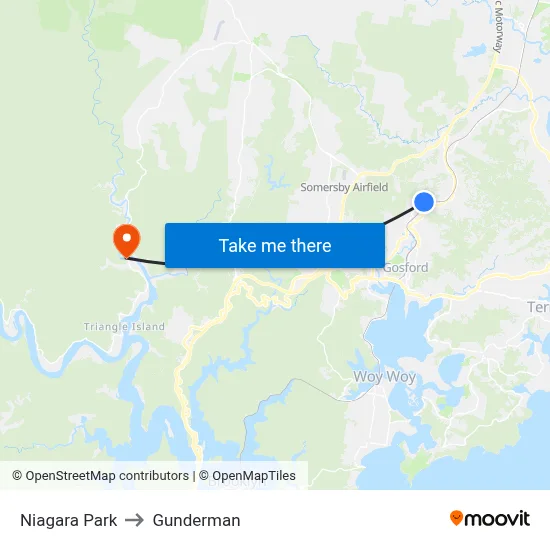 Niagara Park to Gunderman map