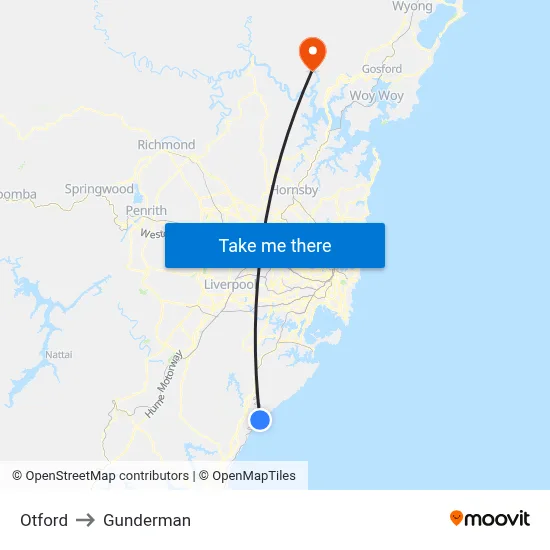 Otford to Gunderman map