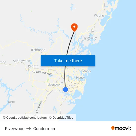 Riverwood to Gunderman map