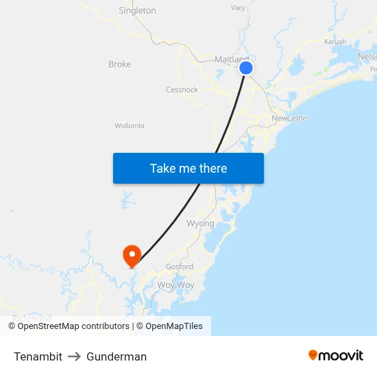 Tenambit to Gunderman map