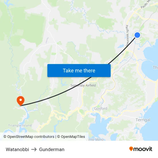Watanobbi to Gunderman map