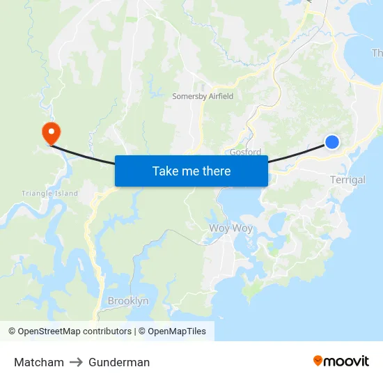 Matcham to Gunderman map