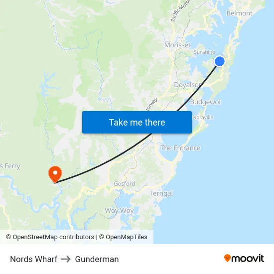 Nords Wharf to Gunderman map