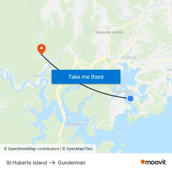 St Huberts Island to Gunderman map