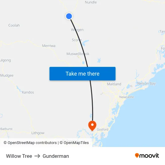 Willow Tree to Gunderman map