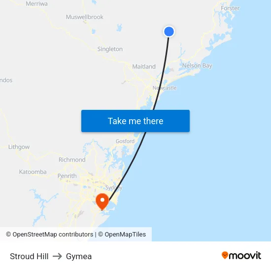 Stroud Hill to Gymea map
