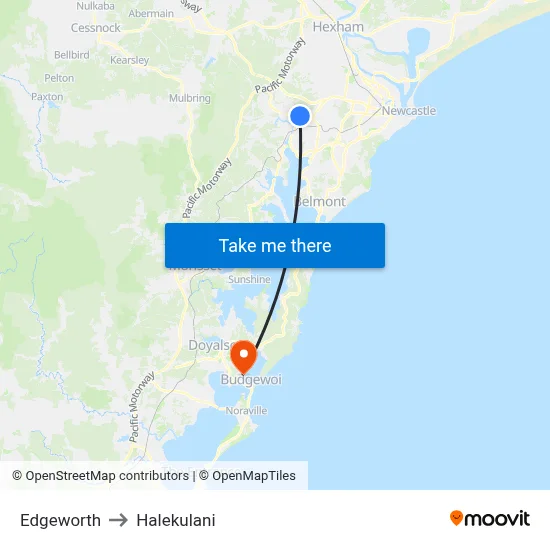 Edgeworth to Halekulani map
