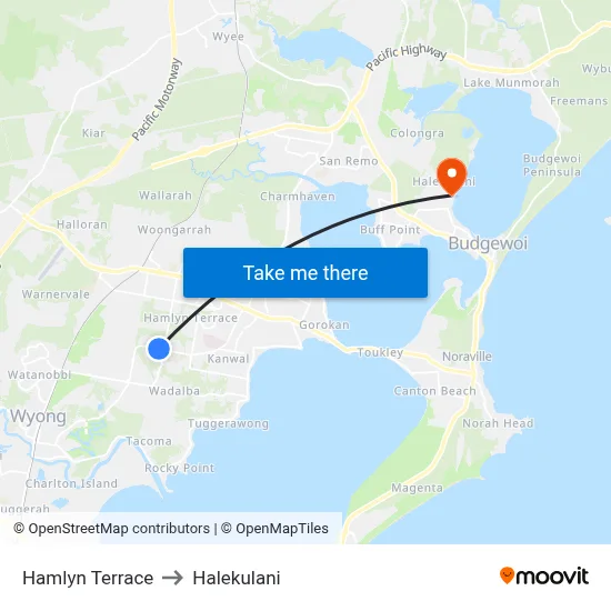 Hamlyn Terrace to Halekulani map