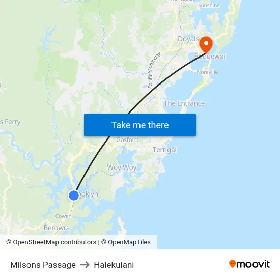 Milsons Passage to Halekulani map