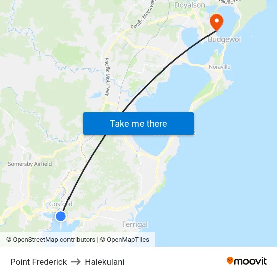 Point Frederick to Halekulani map
