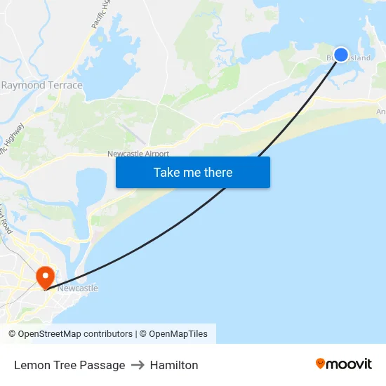 Lemon Tree Passage to Hamilton map