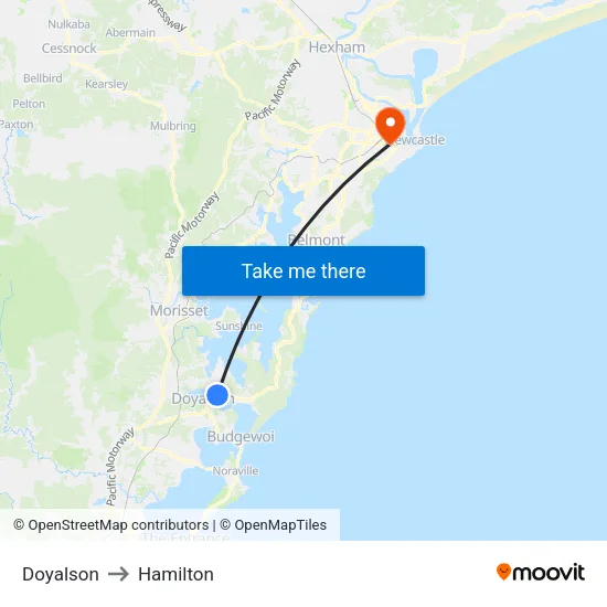 Doyalson to Hamilton map