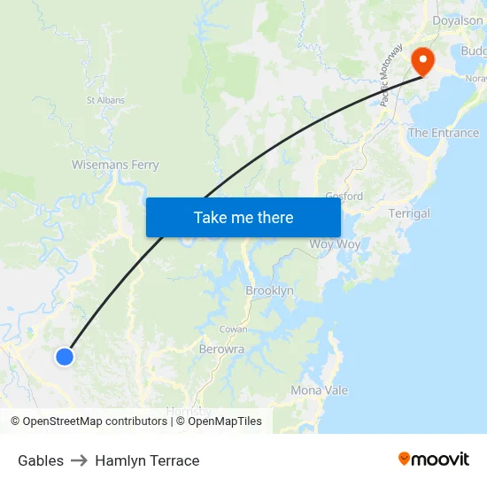 Gables to Hamlyn Terrace map