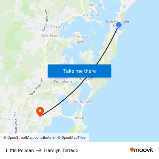 Little Pelican to Hamlyn Terrace map