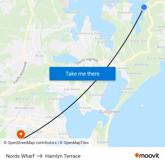 Nords Wharf to Hamlyn Terrace map