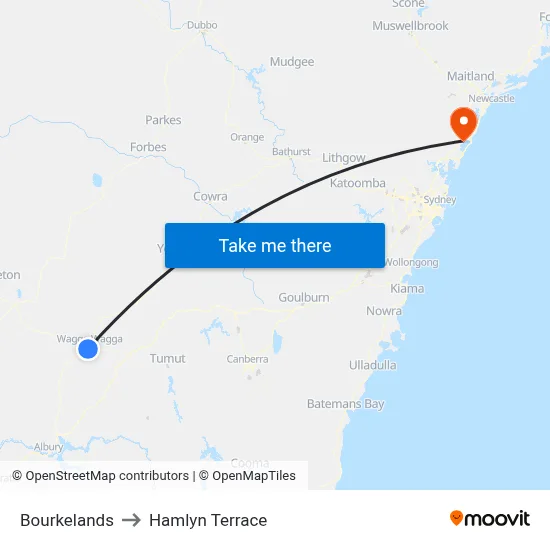 Bourkelands to Hamlyn Terrace map