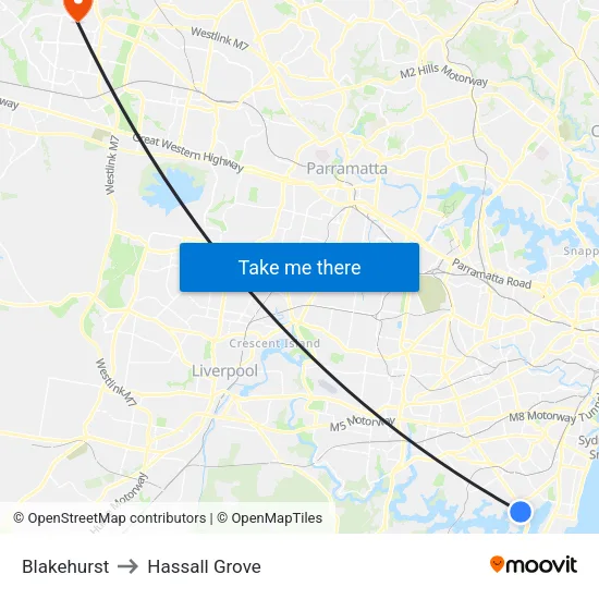 Blakehurst to Hassall Grove map