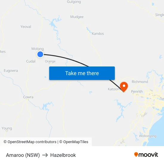 Amaroo (NSW) to Hazelbrook map