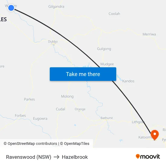 Ravenswood (NSW) to Hazelbrook map
