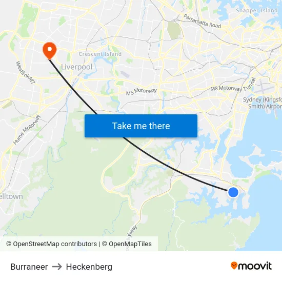 Burraneer to Heckenberg map