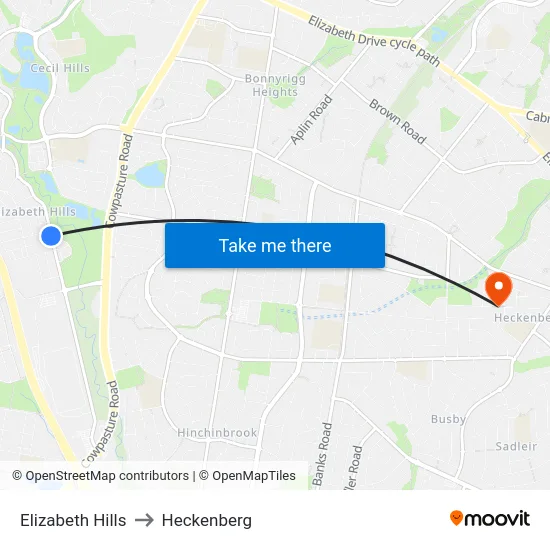 Elizabeth Hills to Heckenberg map