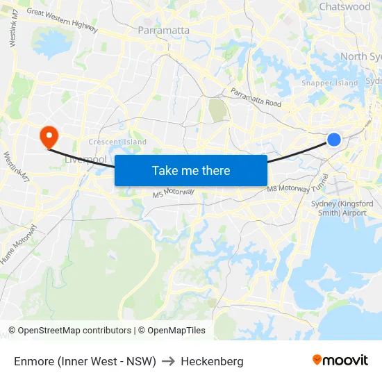Enmore (Inner West - NSW) to Heckenberg map