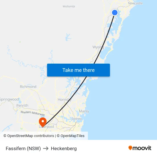 Fassifern (NSW) to Heckenberg map