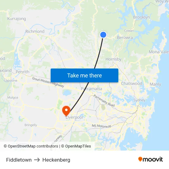 Fiddletown to Heckenberg map