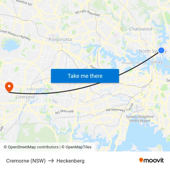 Cremorne (NSW) to Heckenberg map