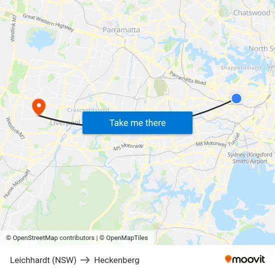 Leichhardt (NSW) to Heckenberg map