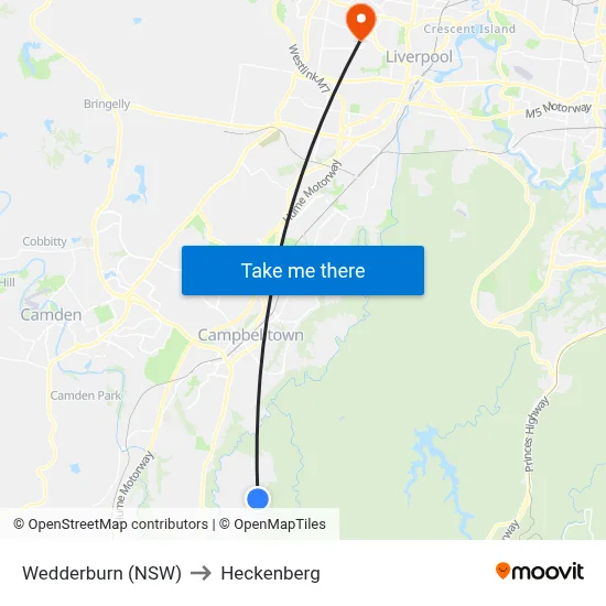 Wedderburn (NSW) to Heckenberg map