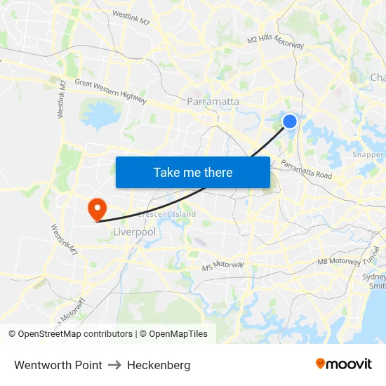 Wentworth Point to Heckenberg map