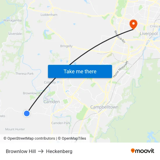 Brownlow Hill to Heckenberg map